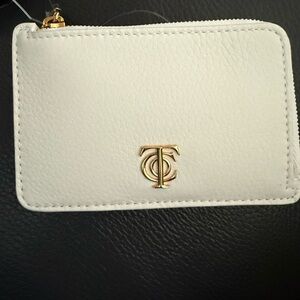 Tiffany & Co. White and Gold Zip Card Holder